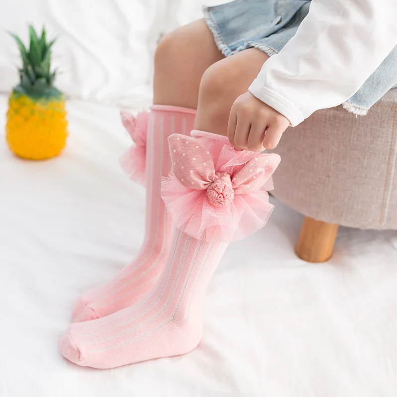 

2022 New children's Socks Thin Cotton children's Socks Solid Color Long Socks Pile Pile Socks Lww10039