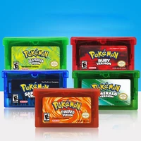 pokemon english cards classic ndsl gb gbc gbm gba sp game collection cassette game console card five colors