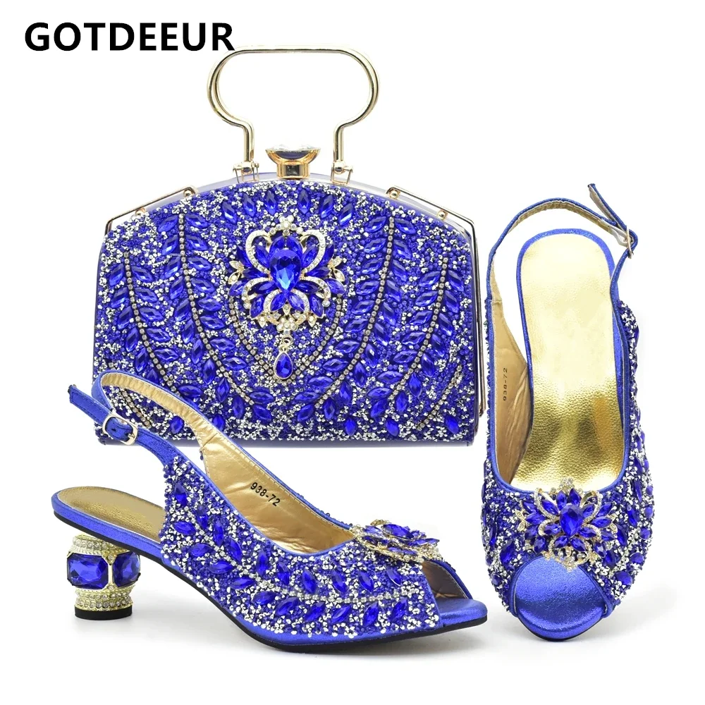 

Новинка, женская обувь и сумка в нигерийском стиле, женская свадебная обувь, роскошная элегантная обувь, набор женских сумок