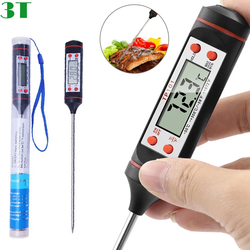 

Digital Food Thermometer BBQ Temperature Meter Electronic BBQ Thermomether Kitchen Baking Cake Cooking Food Temperature Needle