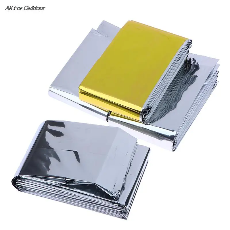 

1Pc Outdoor Rescue First Aid Insulation Blanket Campsite Keeping Foil Polyester Film Warm Insulation Lifesaving Blanket