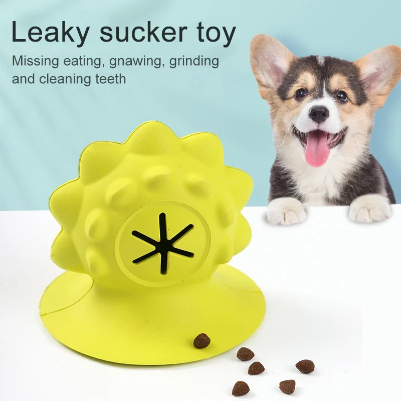 

New Dog Toys Rubber Chewing Toy with Suction Cup Bite and Grind Resistant Pet Dog Supplies Safe Non Toxic for Home Outdoor Gift