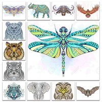 diamond mosaic animal insect elephant cow dragonfly full diamond embroidery eagle bear diamond painting cross stitch tiger bat