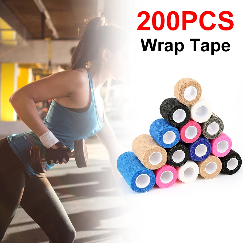 

200PCS 5cmx5m Camouflage Elastic Outdoor Hunting Bandage Stealth Tape Sport Self Adhesive Elastic Bandage Wrap Tape Hunting