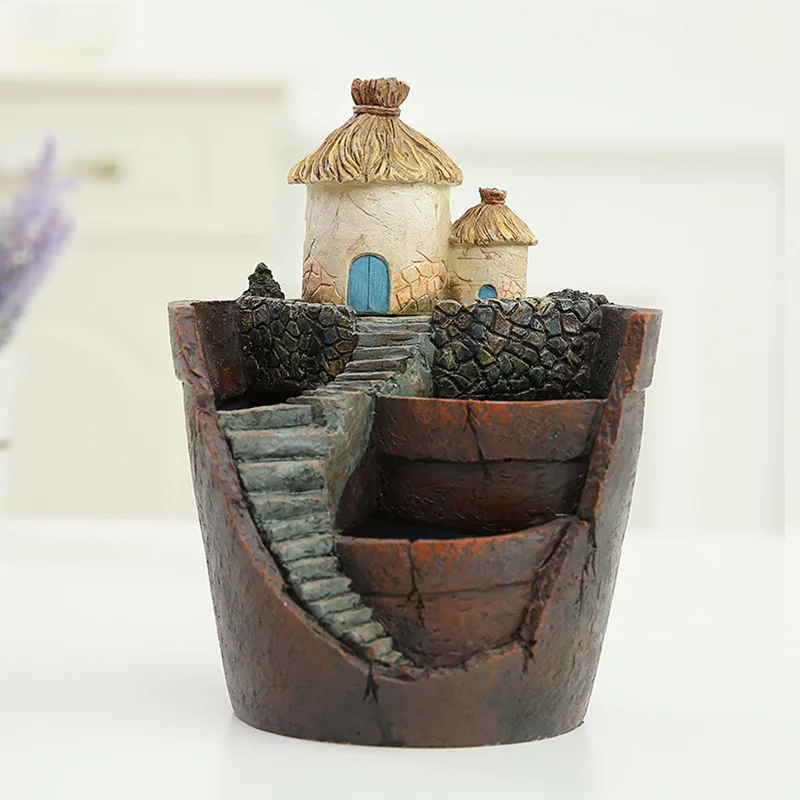 Креативные воздушные садовые полимерные горшки с городом неба цветочный горшок