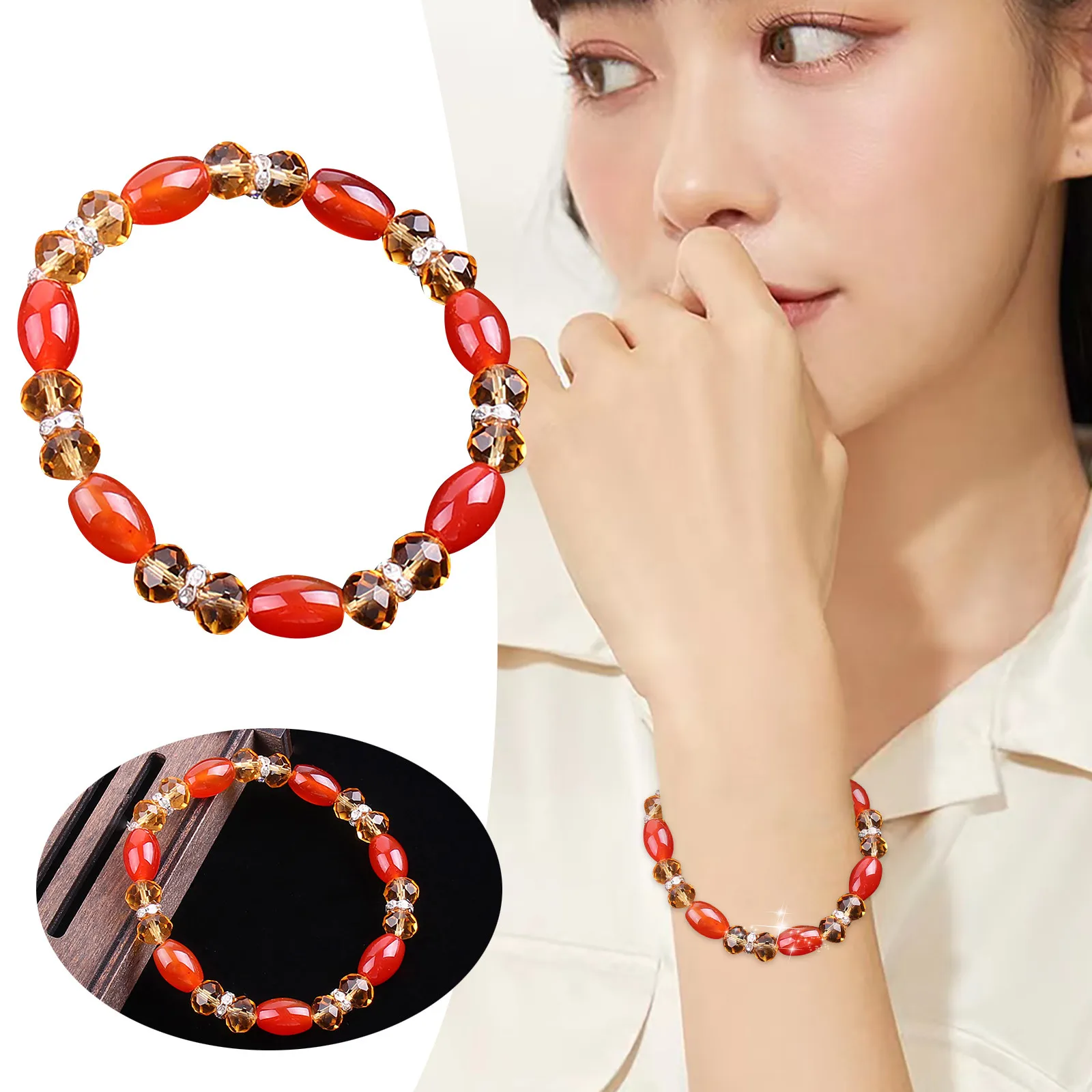 

Beaded Women's Bracelet Set Boho Ethnic Vintage Turquoise Bracelet For Women Hiking Watch