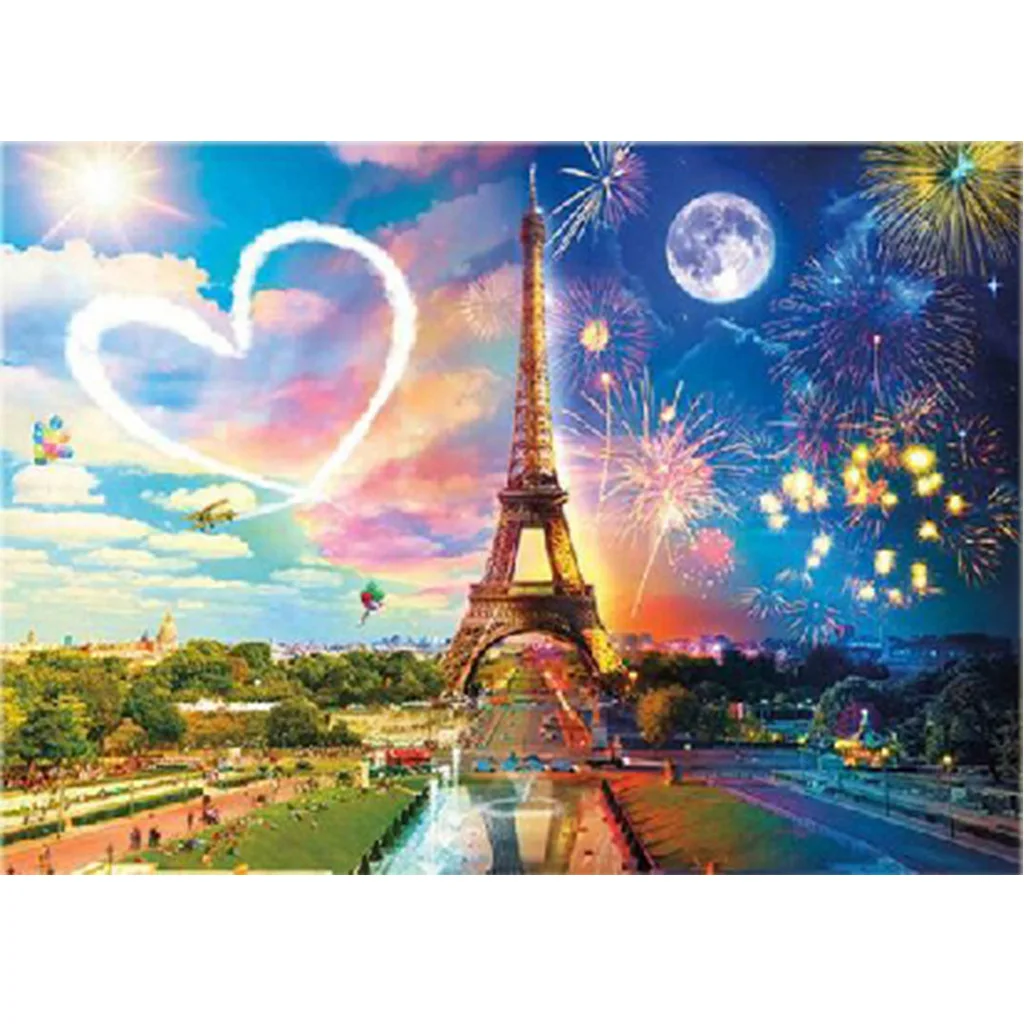 

3198-418-Cartoon digital oil painting moon night scene filling suitable for adults