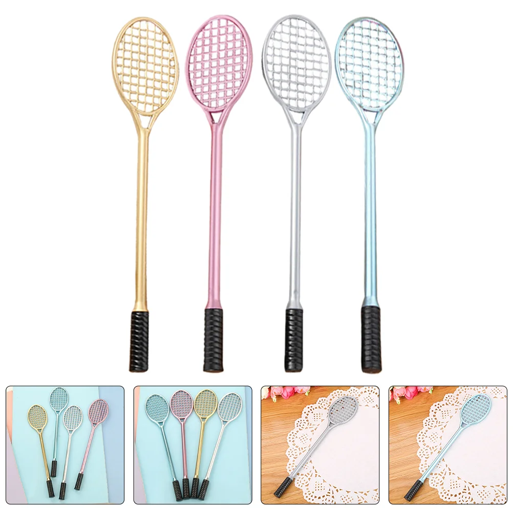 20 Pcs Signature Gel Pen Badminton Racket Writing Ink Stationery Cute Child Smoothest