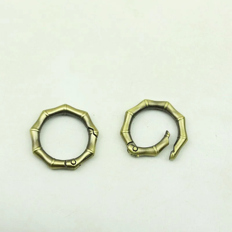 30pc Circle Bamboo O Ring Round Metal Belt Buckle for Keyring Bag Handle Strap Buckle DIY Cothes Decoration Hardware Accessories