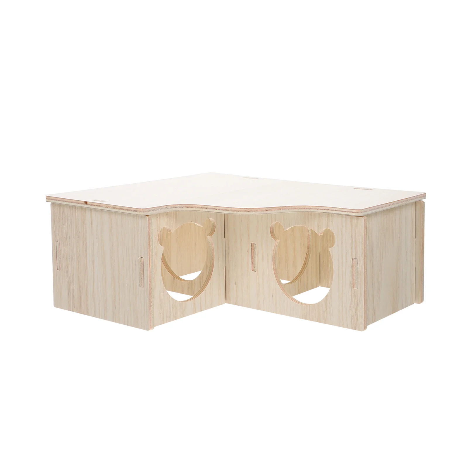 

Hamster House Wooden Small Toy Tunnel Toys Hideout Huthiding Animal Sleeping Pet Guinea Mazerat Cageplayground Assemble Rest