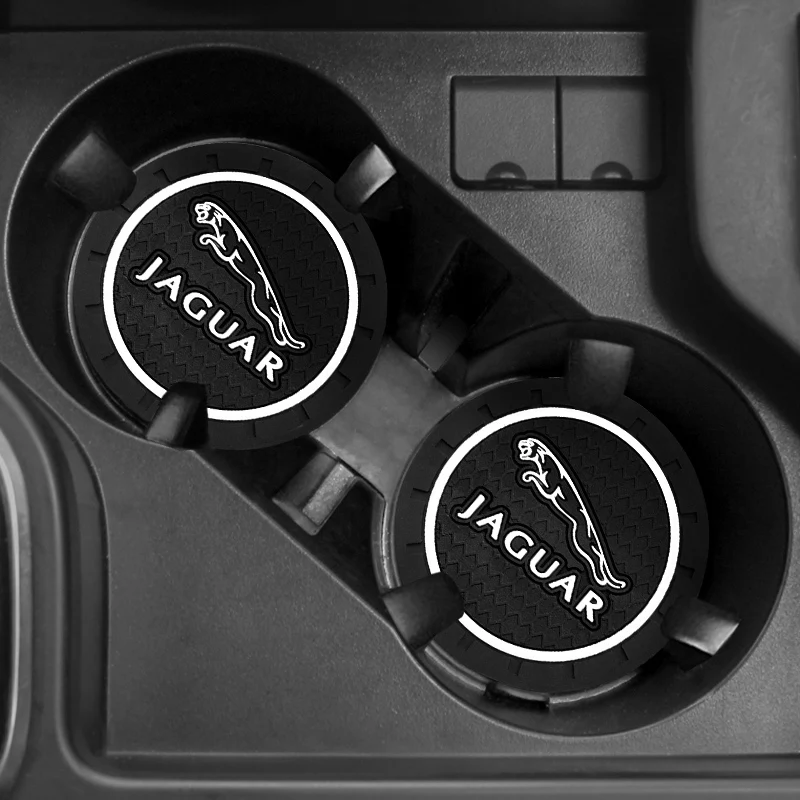

Car Coasters Non-Slip Pad Water Cup Holder Mat For Jaguar XF XJ F-Type E-Type F-Pace E-Pace X-Type XKR Accessories Car Styling