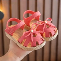 girls sandals 2021 new fashion princess summer soft bottom non slip leisure beach shoes baotou little girls sandals plastic shoe