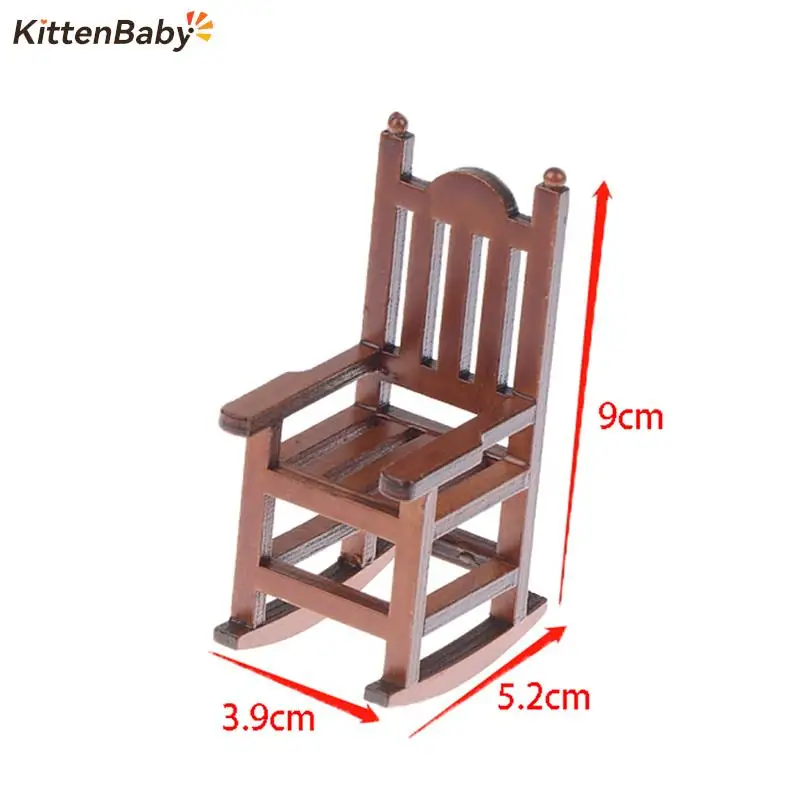 

Dollhouse Simulation Small Rocking Chair Furniture Model Toys For Doll House Decoration Dollhouse Miniature Accessories