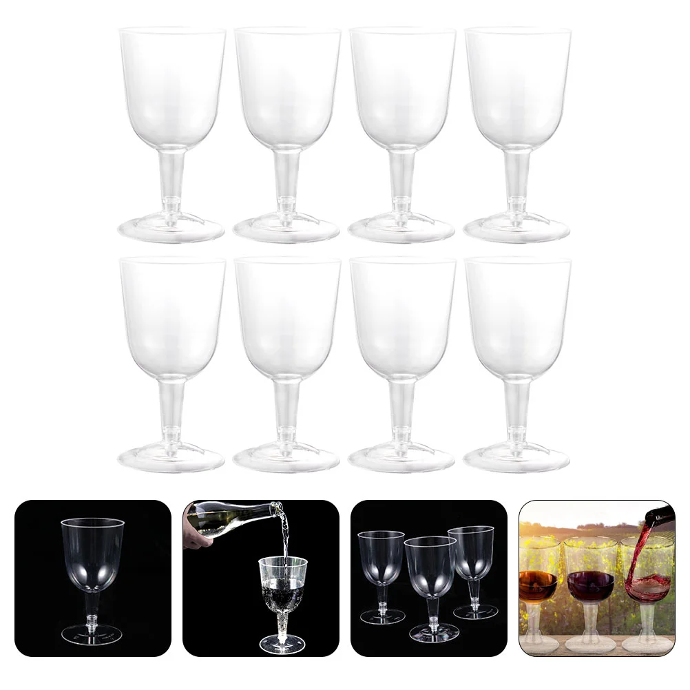 

8Pcs Plastic Cups Detachable Bottom Goblets Clear Cups Wedding Party Cocktail Cups