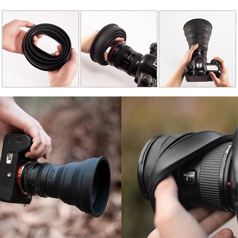Складная Силиконовая крышка для объектива камеры 2022 SLR 54-82 мм для Nikon Canon Sony DSLR