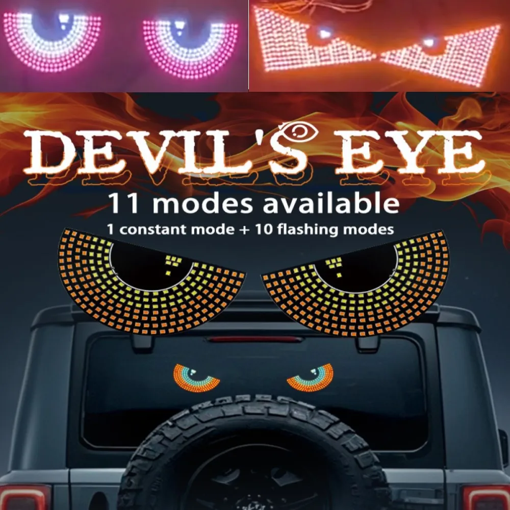 2 шт. декоративные треугольные глаза для автомобиля USB 5 В