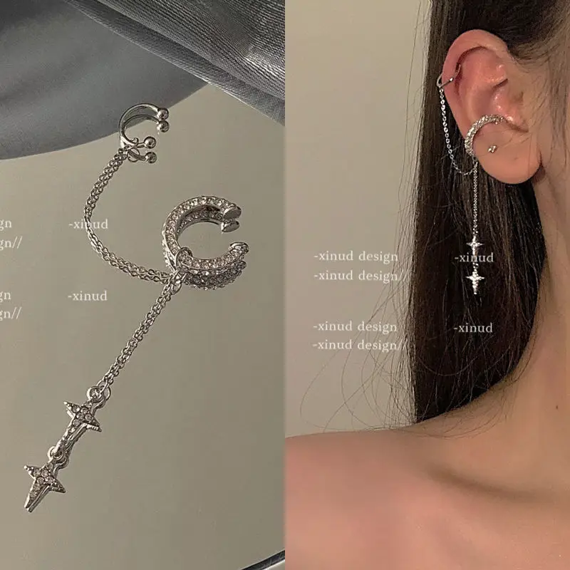 

Женские серьги-клипсы со звездами, разнообразные серьги в стиле ретро, хип-хоп, модные ювелирные украшения, 2022