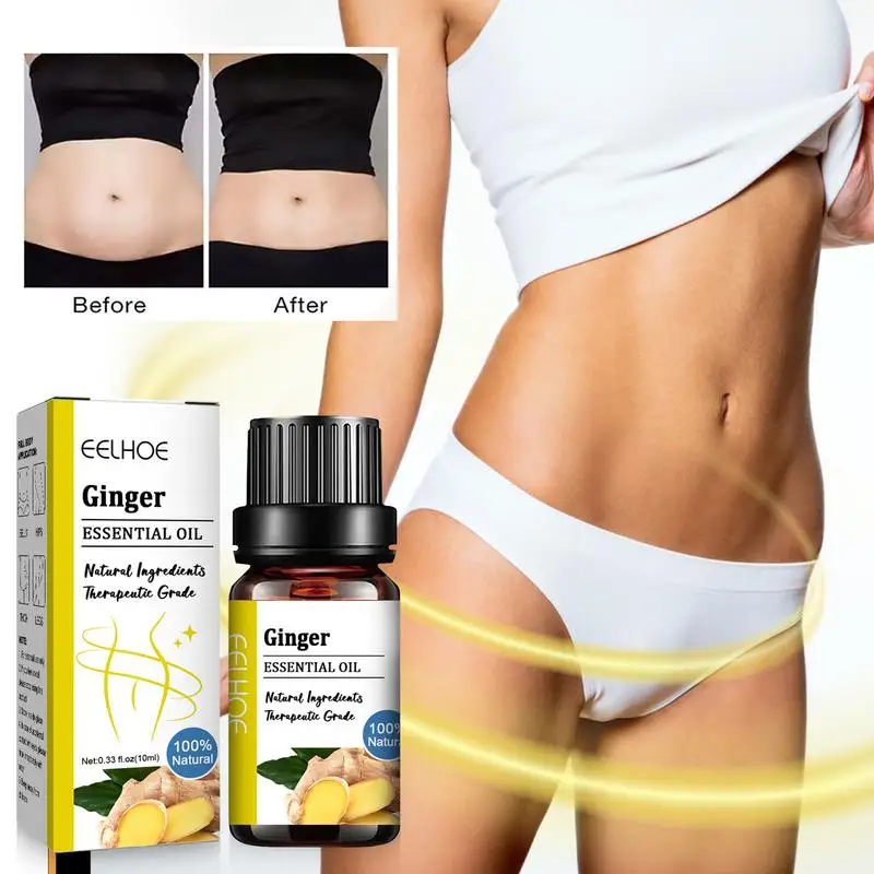

10ml Ginger Slimming Oil Massage Essential Oil For Relax Fat Burning Weight Loss Anti Cellulite Oil For Leg Waist Buttocks