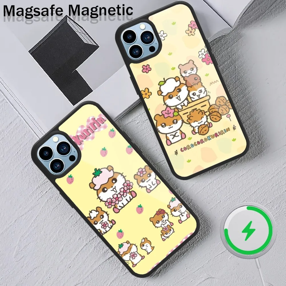 Miniso мультфильм Coro Kuririn чехол для телефона iPhone 15 14 13 12 11 Plus Pro Max Magsafe Магнитная