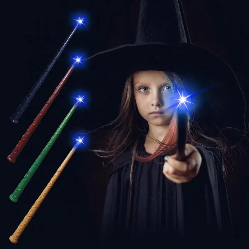 

Magic Wand Light Up Magic Witch Wizard Wands Sound Illuminating Toy Wand For Kids Girls Boys Party Costume Cosplay Accessories