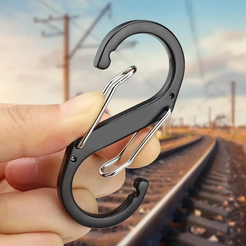 1 шт. карабин типа S из нержавеющей стали с замком мини-брелок крючок защитой от