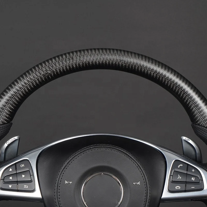 Подходит для Mercedes Benz C Φ W204 C63 W212 W218 W207 W172 SLK рулевое колесо из углеродного волокна
