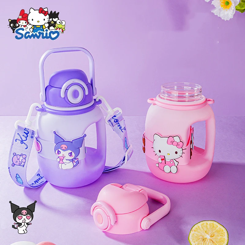

Hello Kitty Sanrio Children Cup Kuromi Cinnamoroll Kawaii Stuff Cartoon Cute Student Large Capacity Drink Water Kettle Gifts