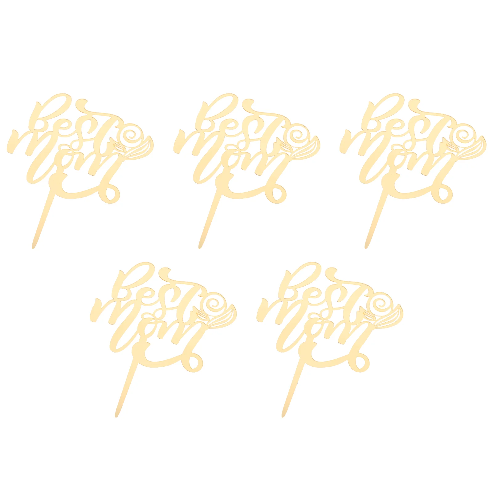 

5 Pcs Fruit Sticks Cupcake Toppers 2022 Mother S Day Mom Ornament Best Mom Decorate Cocktail Picks