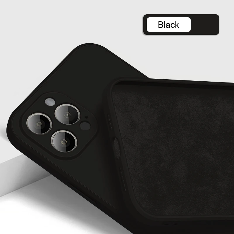 

Ultra Slim Liquid Silicone Phone Case For iPhone For iPhone 13 11 12 Pro Max Mini Case Cover For iPhone XR XS Max 7 8 Plus Cases