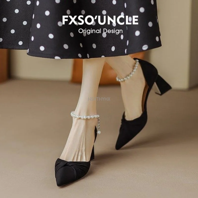 

Женские шнурки для высоких каблуков с жемчугом, ремешок для обуви, удерживающий лодыжку, свободный Противоскользящий комплект, декоративны...