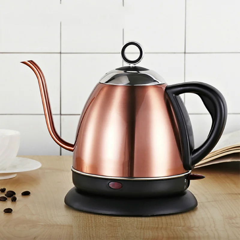 

1L Fast BoilingTeapot Coffee Maker Gooseneck Electric Kettle Water Boiler Stainless Steel Pour Over Kettle Hand Drip Coffee Pot