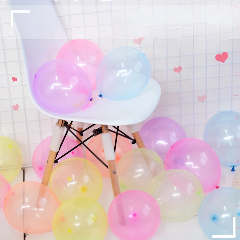 

Color Crystal Bobo Latex Ball Birthday Party Wedding Decoration Pearlescent Latex Balloon 12 Inch Ball 3g
