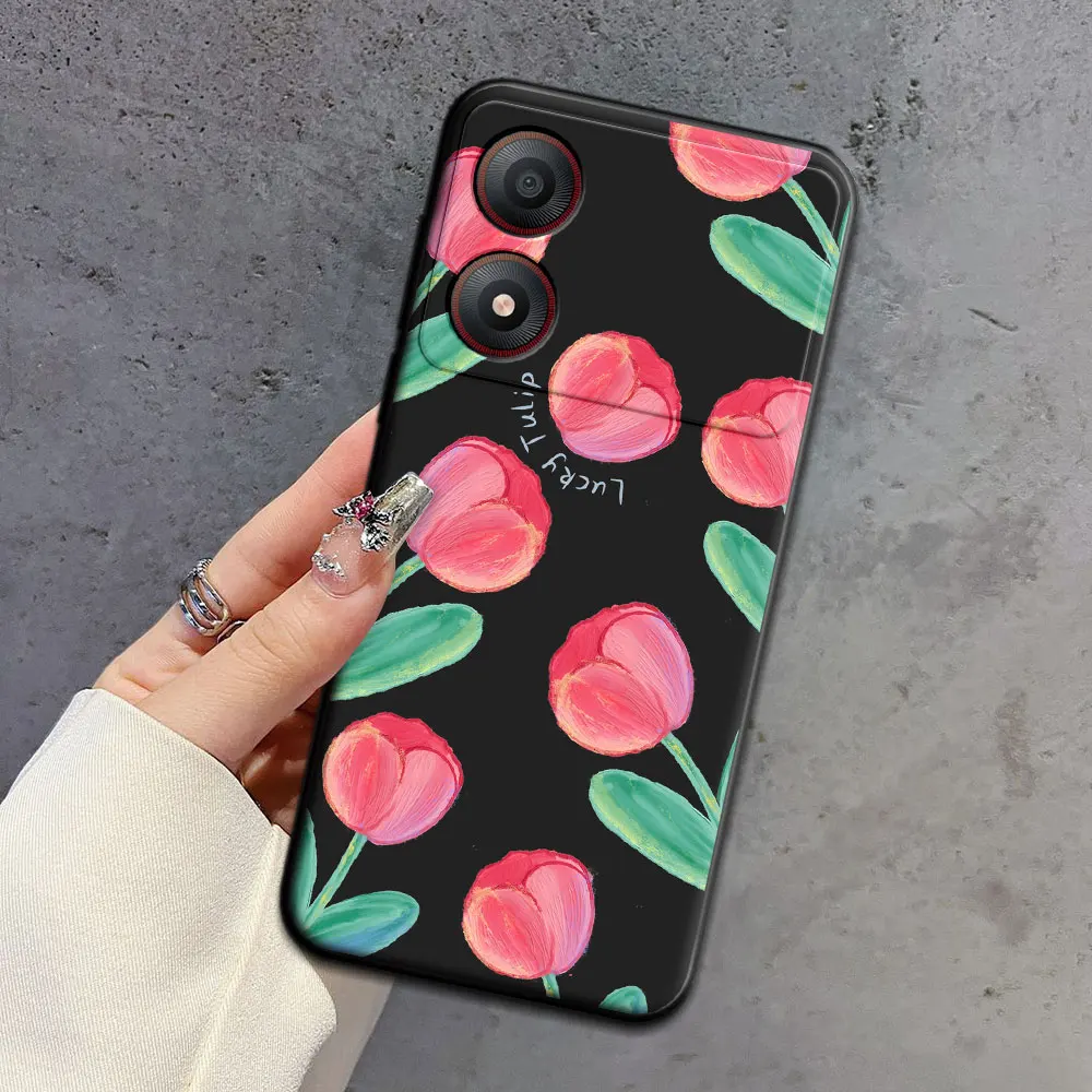 Для ZTE Blade A34 4G A54 чехол мультяшный Мягкий силиконовый из ТПУ с рисунком мороженого