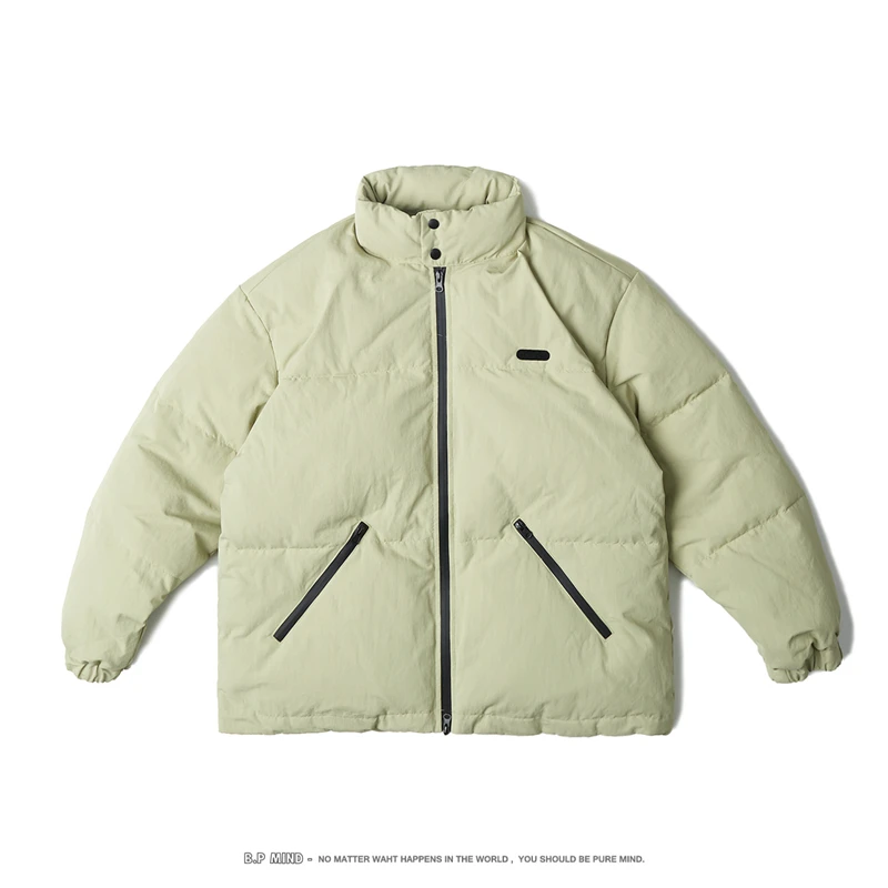 

Japanese Winter Windbreaker Jacket Men's Classic Neutral Thick Cotton Jacket Green Loose Casual Men's Jacket Couple Jacket
