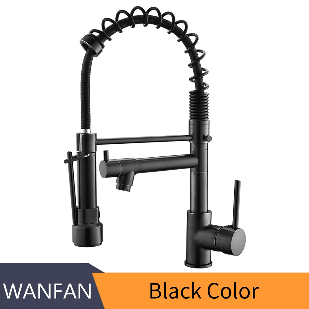 

Кухонный Смеситель 866026, вытяжной кран из матового никеля, Вращающийся Поворотный, на выходе воды, в пружинном стиле