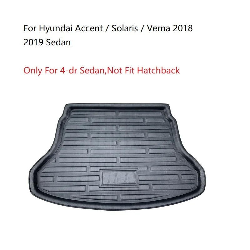 

Автомобильный задний багажник, поднос для багажника, искусственный ковер для багажа, защита от грязи для Hyundai Accent Verna Solaris 2018 2019 седан