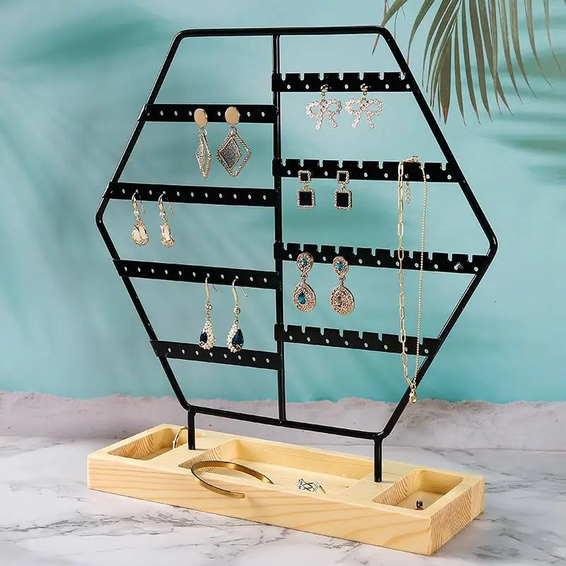 

Шестигранный стальной держатель для сережек, ювелирные изделия, женский браслет, держатель для сережек