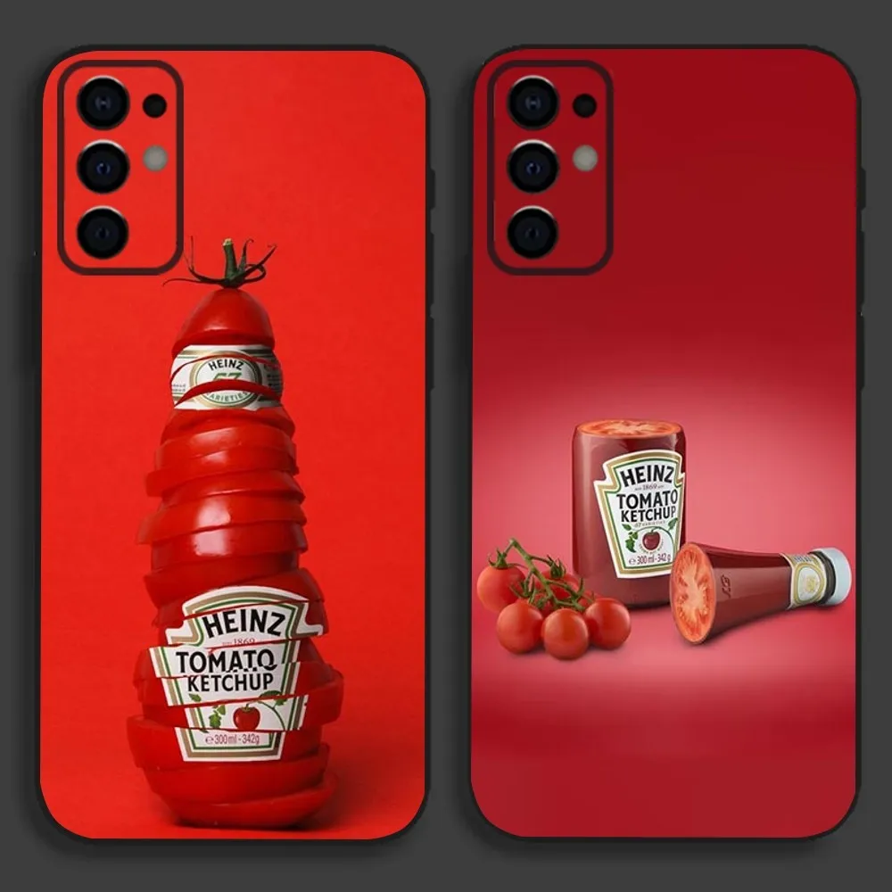 Чехол для телефона Heinz Tomato Ketchup Mustard Samsung S24 S21 S22 S23 S30 Ultra S20 Plus Fe Lite Note 10 9 5G черный