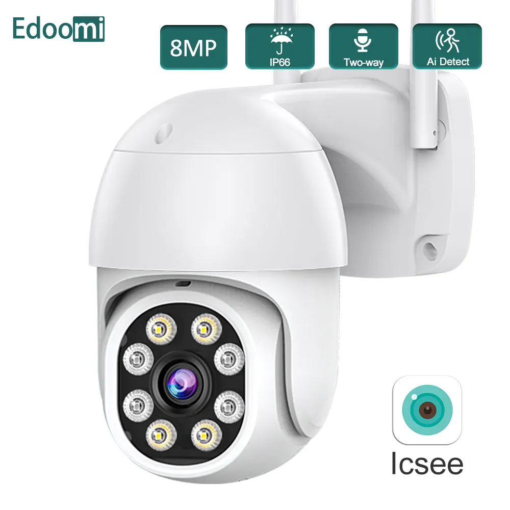 

8MP 4K IP Camera Wifi Outdoor 1080P 5X Digital Zoom PTZ AI Human Detection Speed Dome Auto tracking Wifi Security Camera