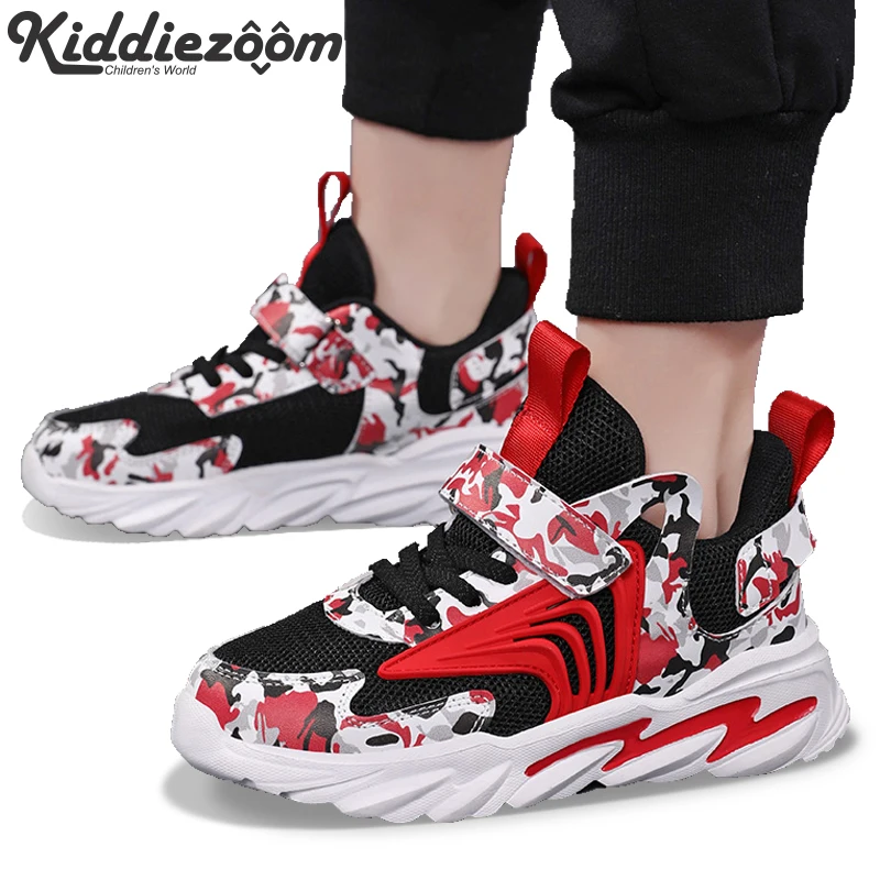 

Легкие детские кроссовки с принтом, сетчатые, удобные, Нескользящие, для бега, прогулок, модная спортивная обувь для мальчиков, весна