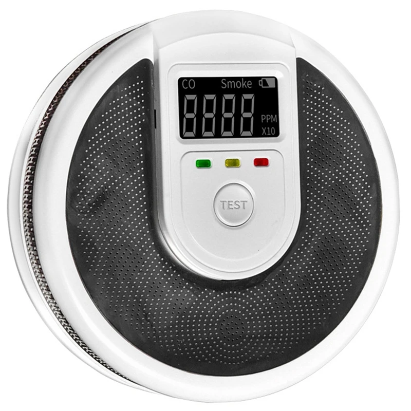 

Smoke And Carbon Monoxide Detector Alarm Clock With LCD Display And Voice Warning
