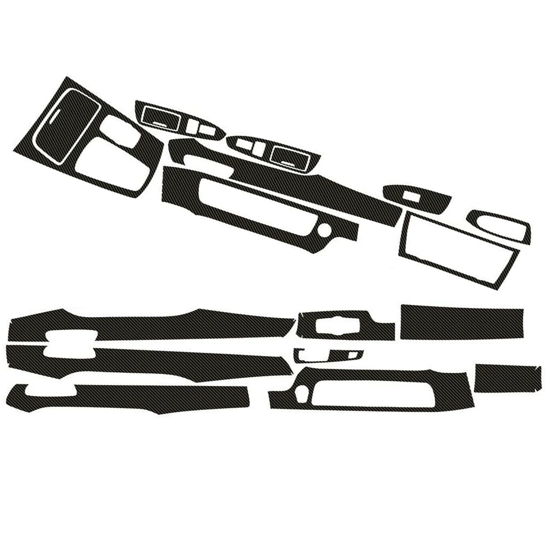

Car Interior Door Dashboard Console Gear Panel Molding Sticker Kit Decal Fit for BMW 7 F01 F02 F03 F04 LHD 5D Carbon Fiber Style