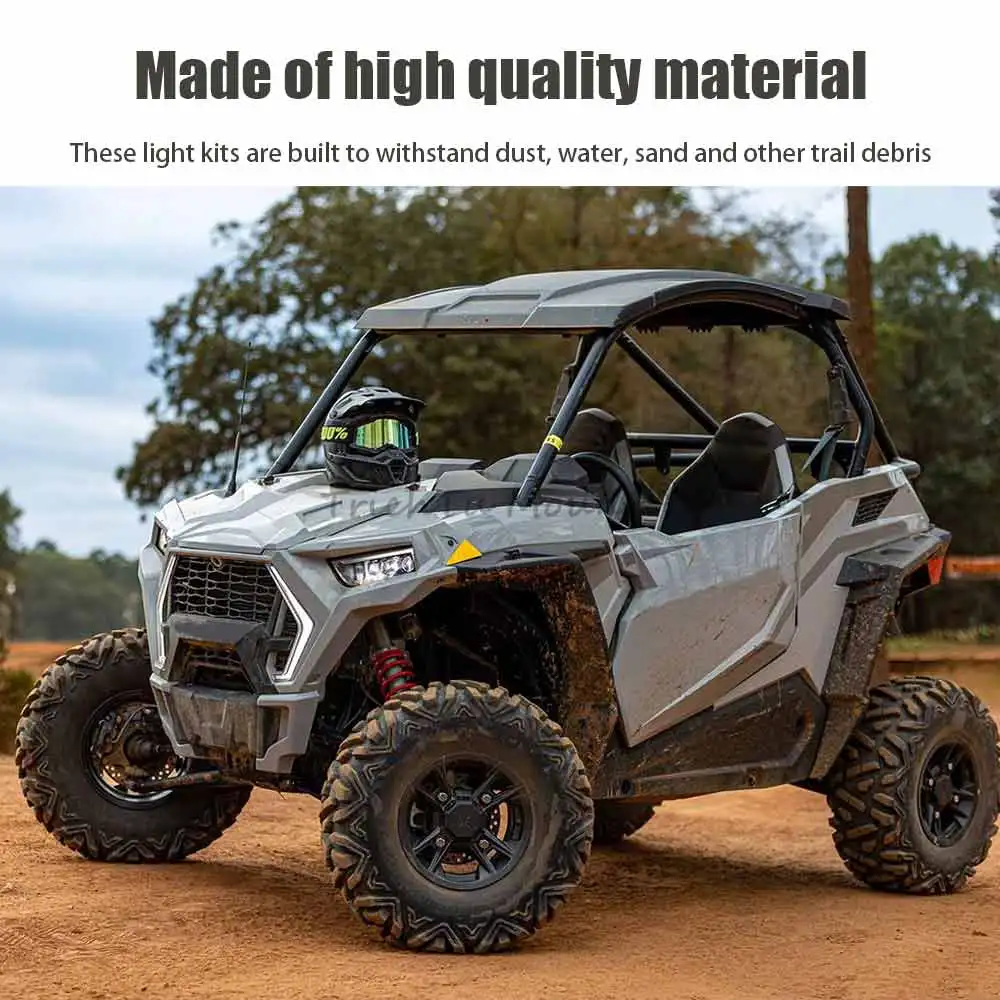 Фото 1 пара передних светодиодных поворотников-фонарей UTV для Polaris RZR XP 4 1000 Turbo Trail S 900 Ultimate Sport (дневные ходовые огни) №3