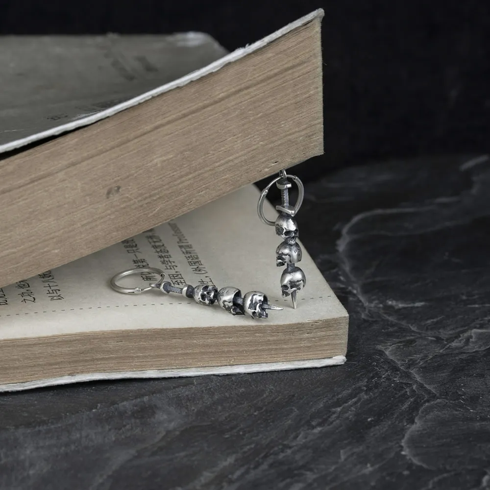 

Dangle Earrings for Women Silver 925 Earrings Sword Wearing Skull Fashion Skeleton Earrings Hanging Earrings Jewelry 2022 Trend