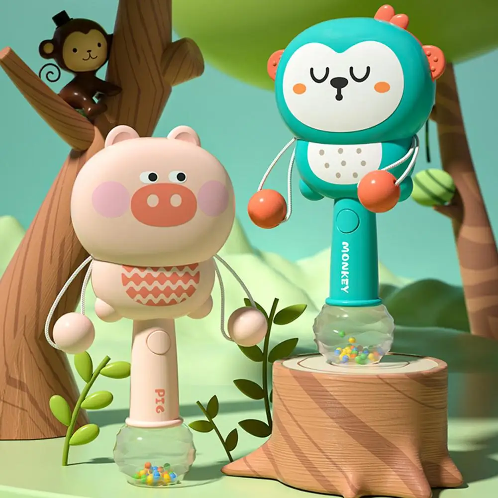 

Eye-catching Baby Sound Toy Food Grade Infant Sensory Toy Handheld Newborn Wave Drum Instrument Rattle Toy Emotional Comfort