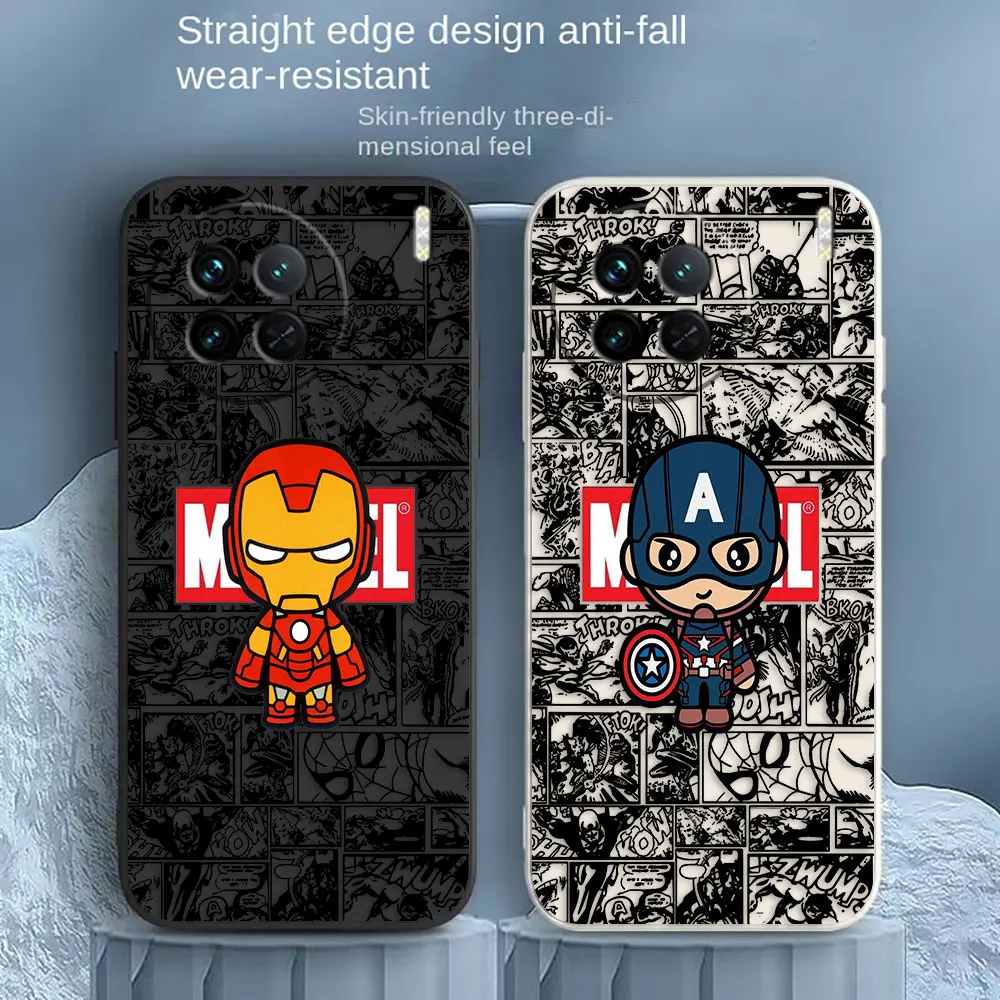 

Marvel Iron Man Captain America Phone Case For VIVO X21I X21S X23 X27 X30 X50 X60 X70 X80 X90 5G PRO PLUS Case Funda Shell Capa