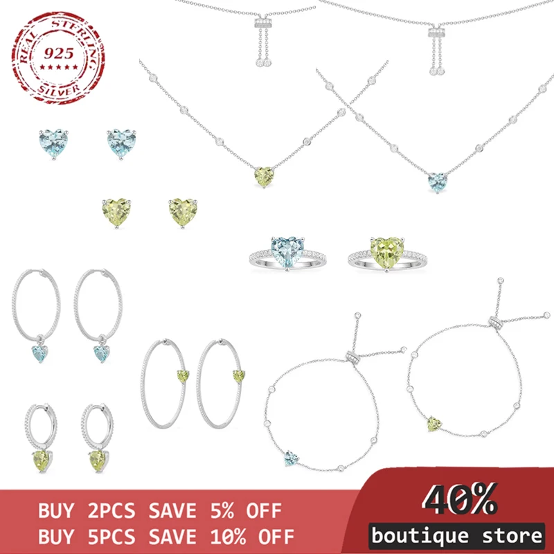 

March 2022 new luxury blue green love jewelry, Moroccan women's jewelry