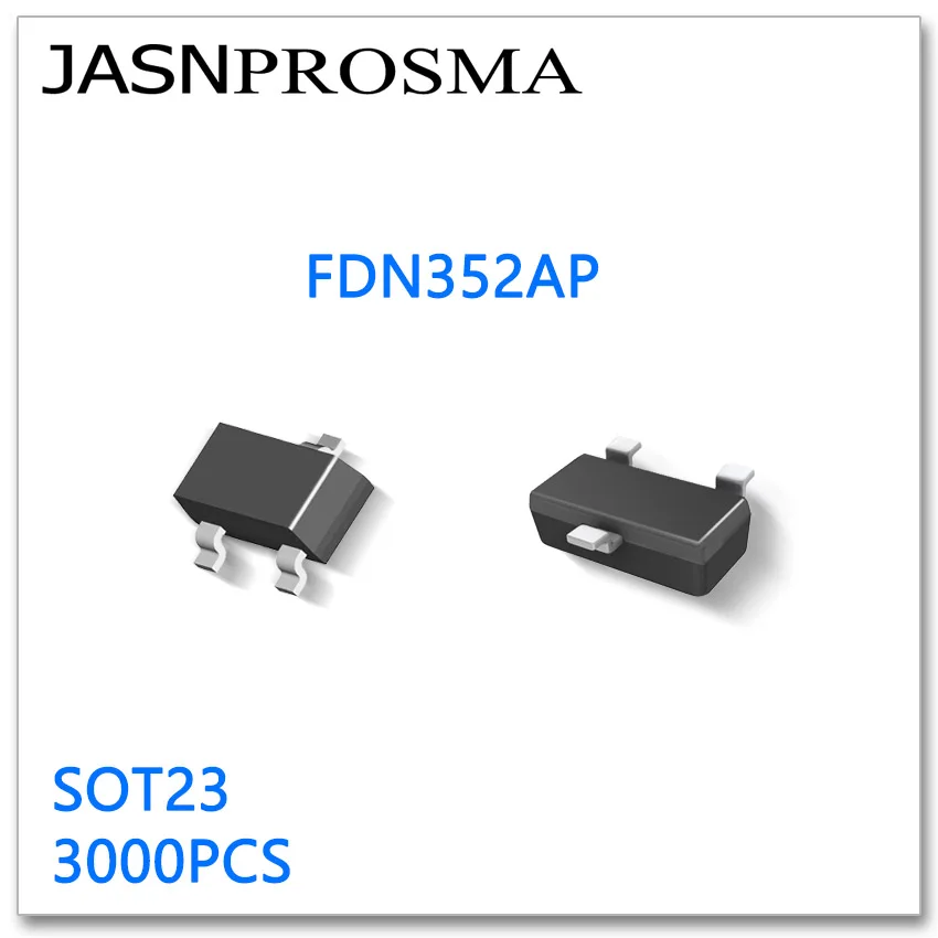 JASNPROSMA FDN352AP SOT23 3000 шт. P-канал 20 В 30 Высокое качество Сделано в Китае FDN FDN352