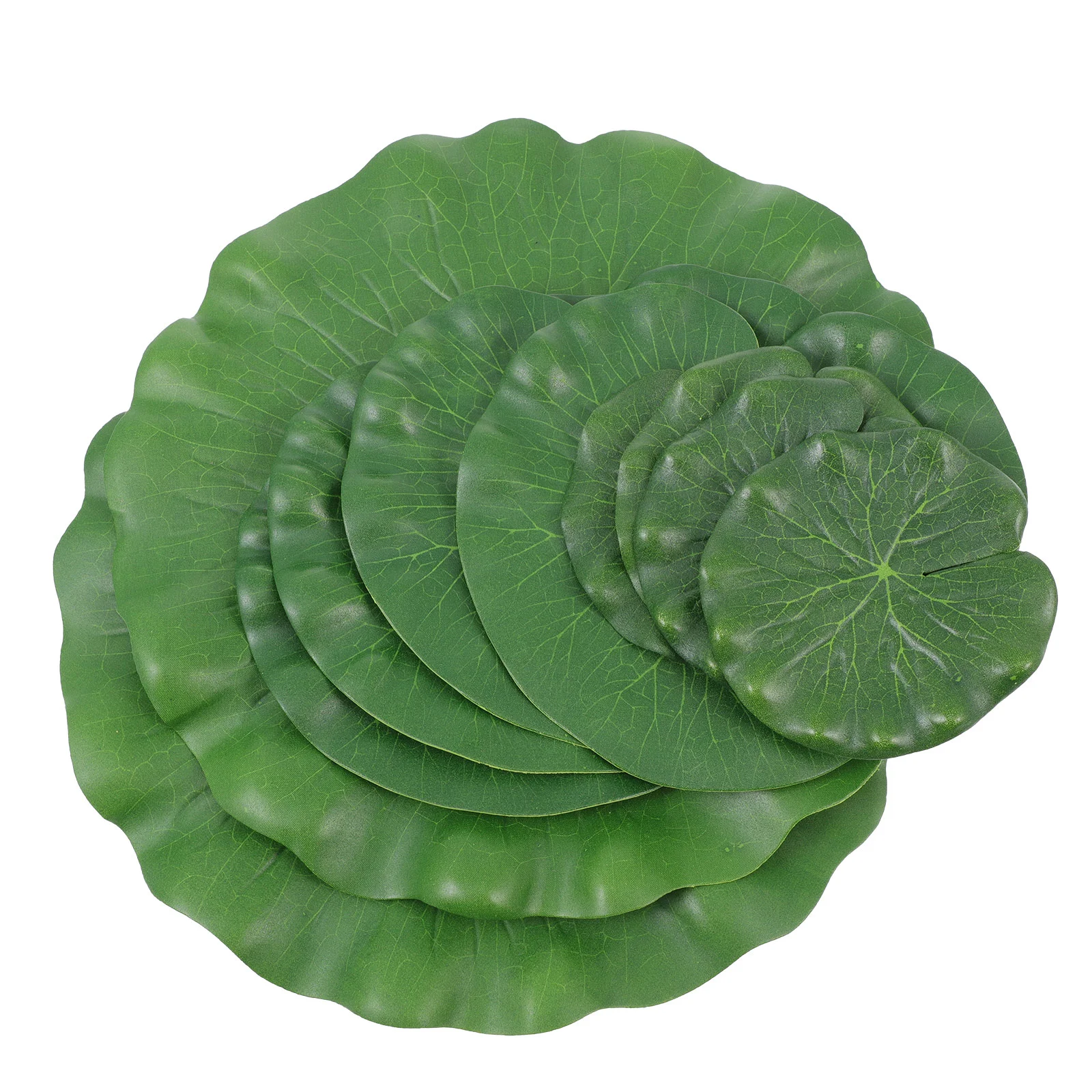 

10pcs Fish Tank Lotus Leaves Pool Floating Lotus Leaves Novel Photo Props