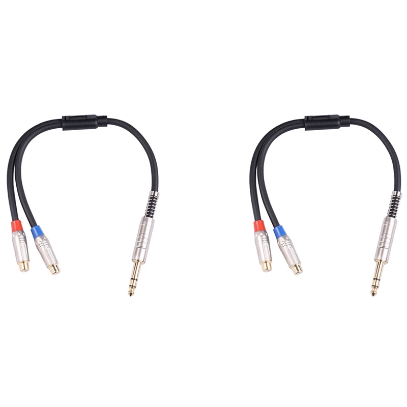 

2Pcs 3.5Mm Male To 2RCA Female AUX Cable RCA Jack Splitter Audio Y Cable For Iphone Computer Speaker 3.5 Cable RCA, 30Cm